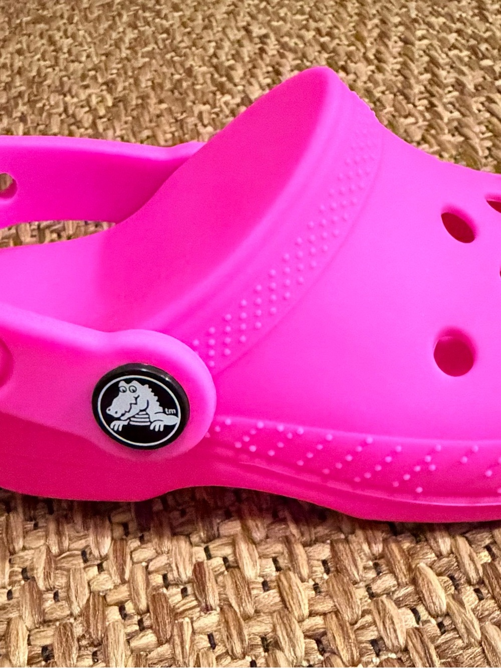 CROCS Keychain Bag Charm with Zip Closure Hot Pink